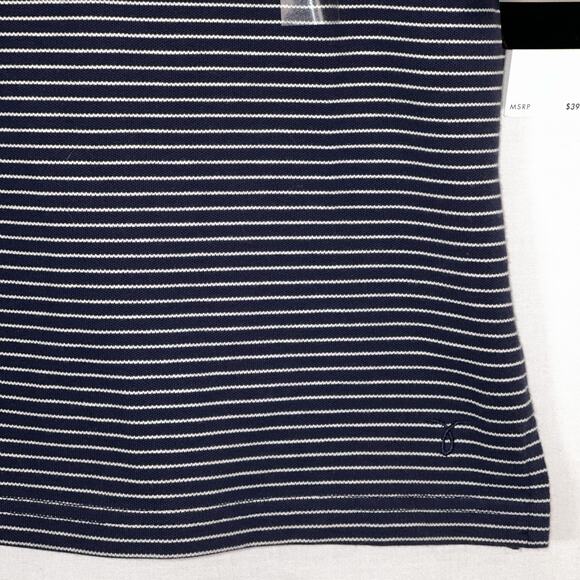 Calvin Klein Jeans Women’s Striped Polo Shirt Navy White Short Sleeve Size Small - Picture 3 of 8
